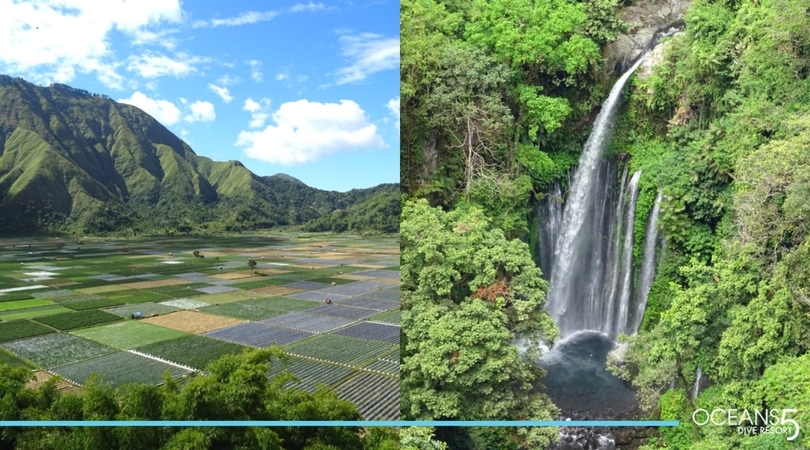 Mountains and waterfalls of North Lombok