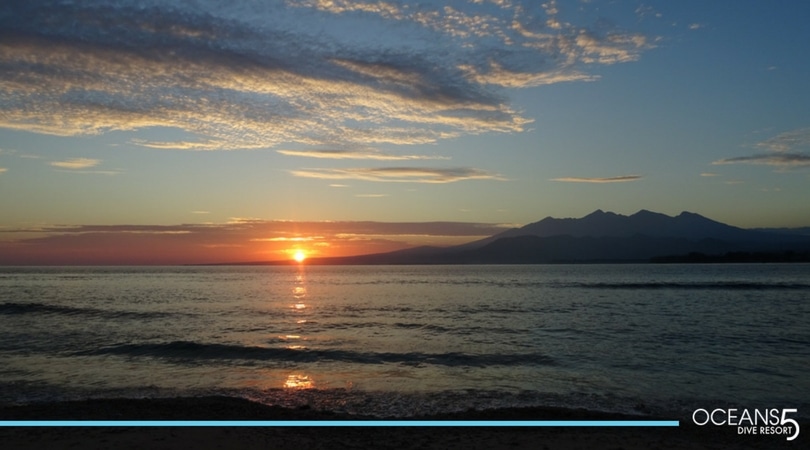 Sunrise over the foothills of Mt Rinjani