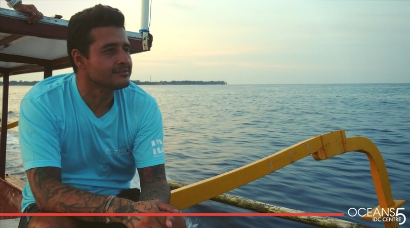 Sal looking out on the dive boat