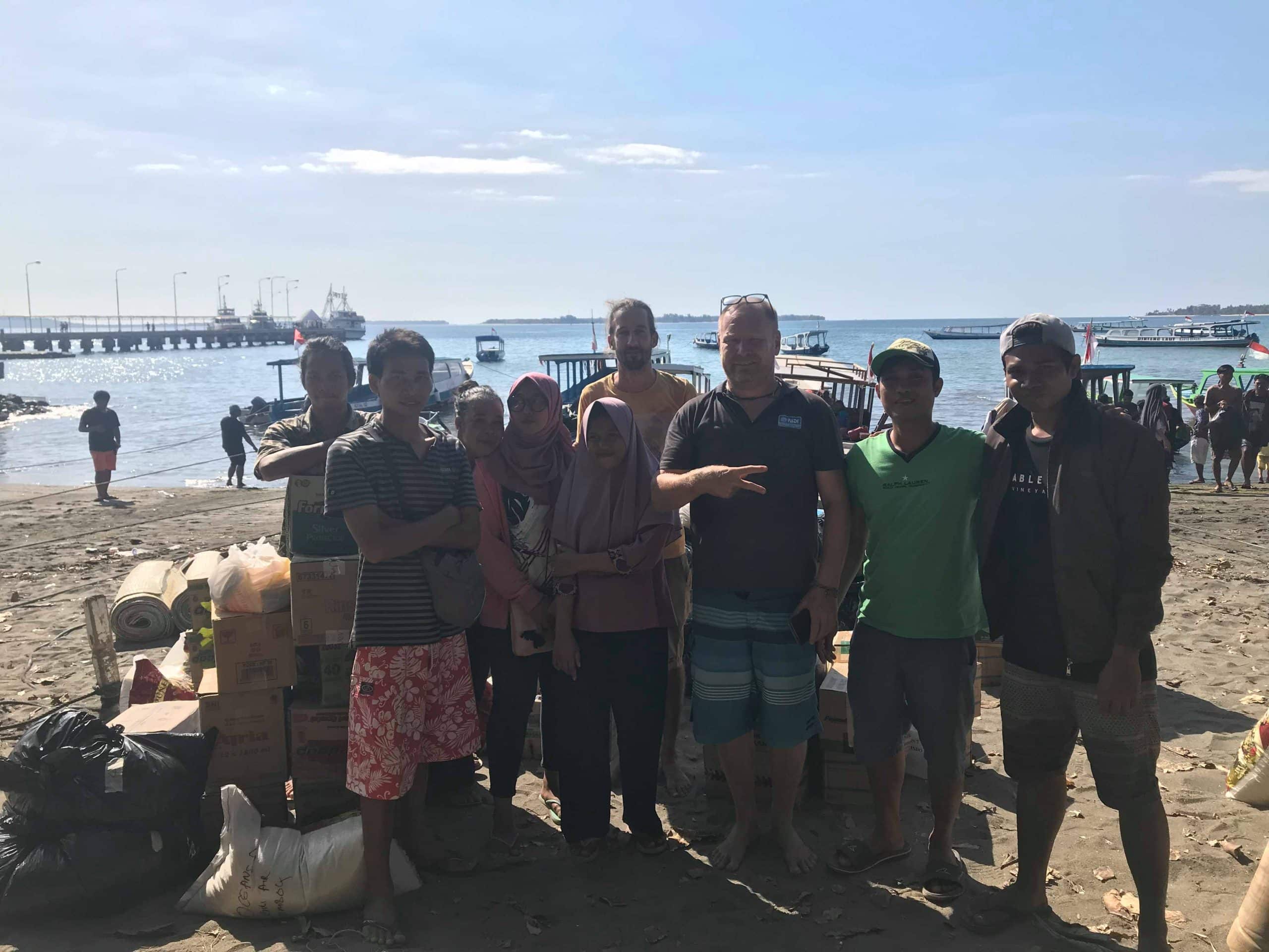 Supplies arrived in Lombok after the earthquak
