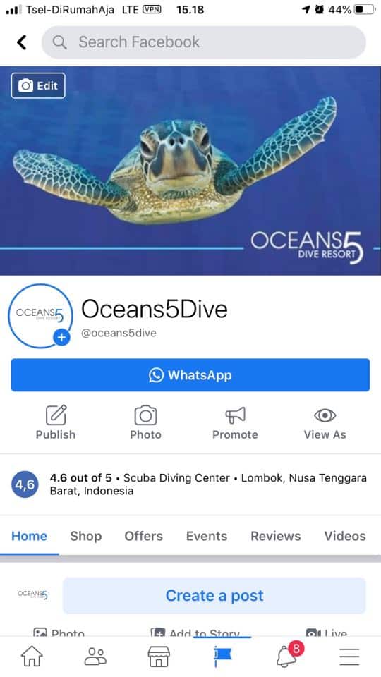 Oceans5Dive Facebook